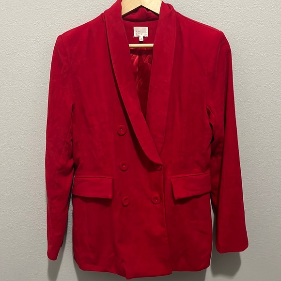 Corduroy red Christmas Blazer size medium - Picture 4 of 15